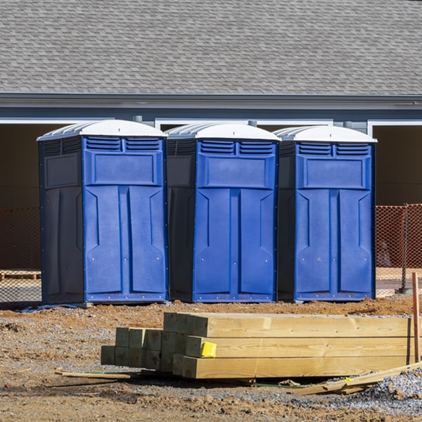 are there any restrictions on what items can be disposed of in the portable toilets in Myers Corner